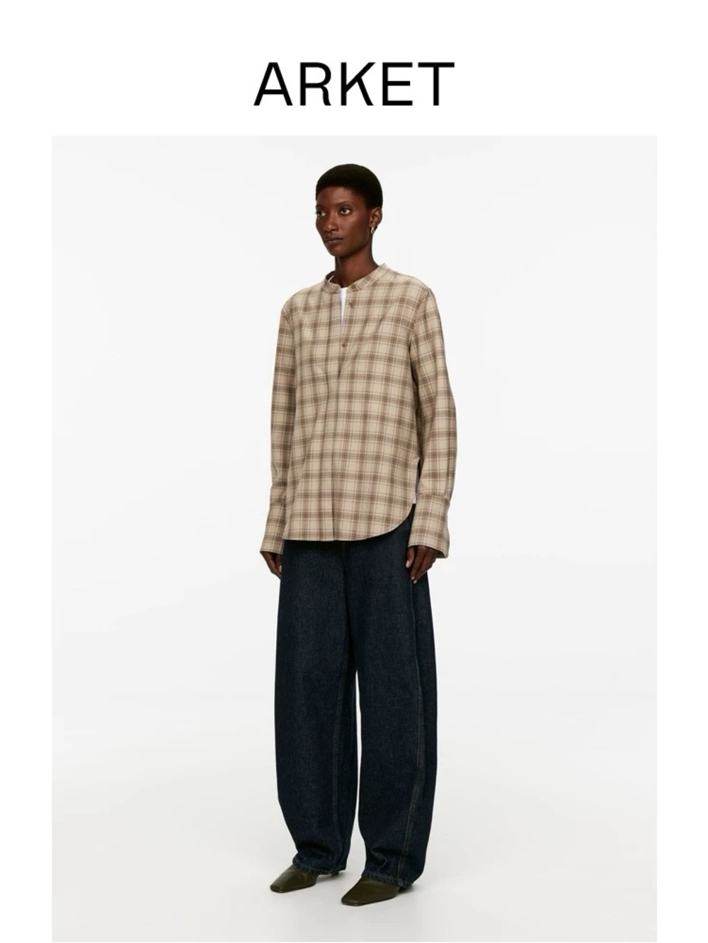 Arket Wool blend check shirt